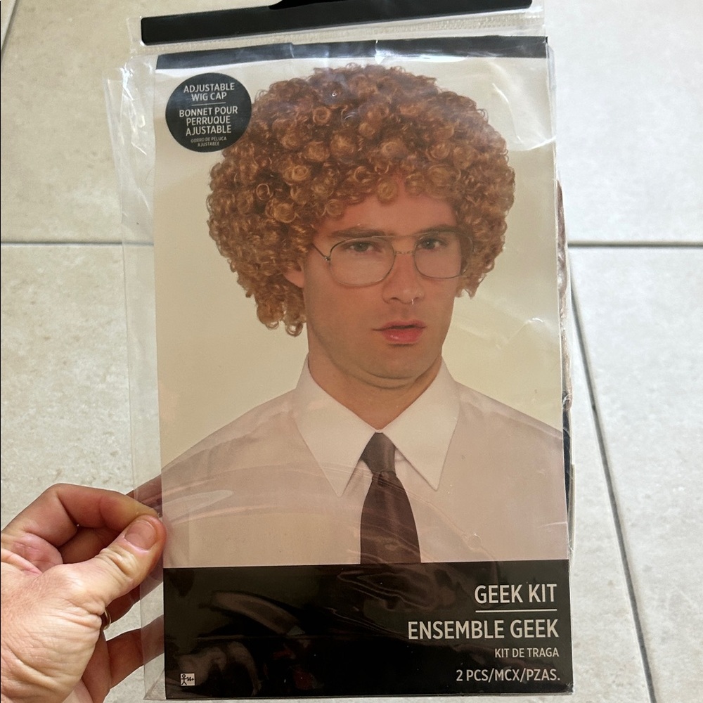 Geek Costume Kit with Wig and Glasses